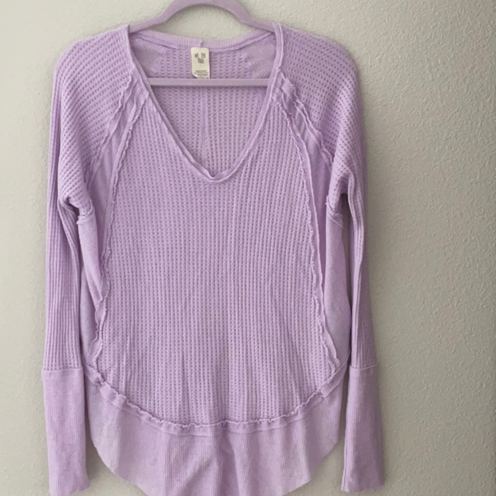 Lavender We the free thermal top size small (oversized)cute and comfortable